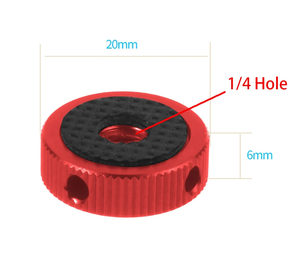 10Pcs SLR กล้องขาตั้งกล้อง Universal สกรู1/4นิ้วสีแดงถั่วยาง Pad Quick Release Plate อุปกรณ์เสริม