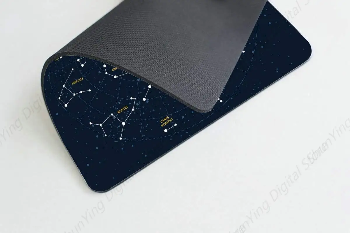 Alfombrilla de ratón Sky Map Constellation, alfombrilla de ratón de goma antideslizante para juegos, adecuada para ordenadores, portátiles y oficinas