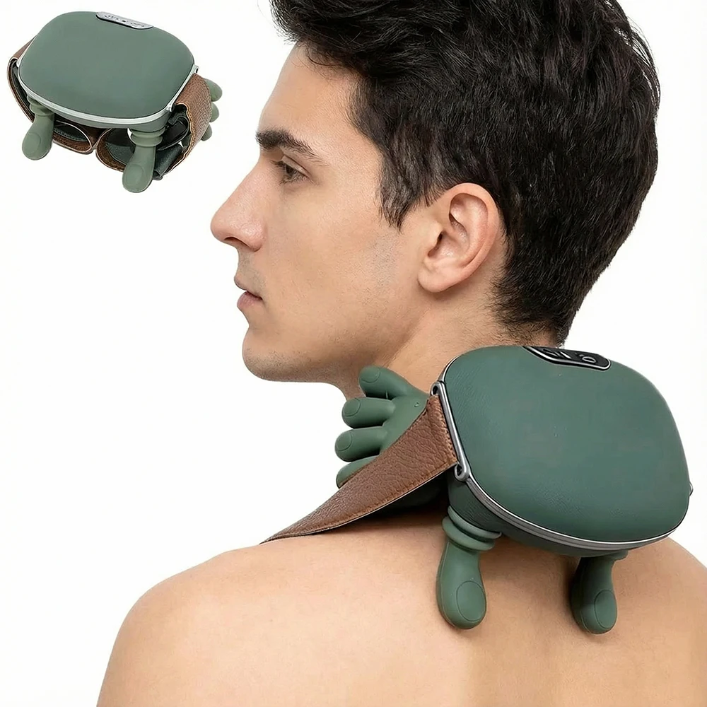 

Беспроводной массажер для спины, шеи и плеч с бионическими пальцами, 4D-массажер для шейного отдела позвоночника и трапециевидных мышц, бесщеточный двигатель