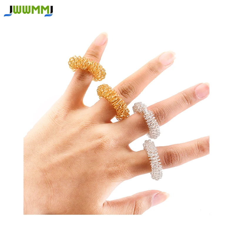 

1pcs Mini Spring Decompression Finger Massage Ring Toy Stress Relief Massager Band for Relaxation And Comfort