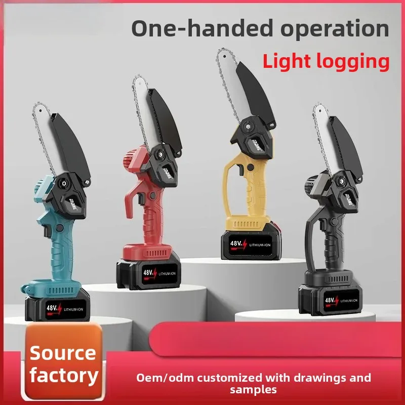 

Rechargeable Lithium Woodworking Mini Chainsaw Lithium Chainsaw Household Single Hand Outdoor Logging Electric Wireless Hand