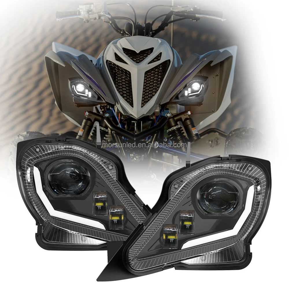 

For Yamaha YFZ 450 2004-2009 2012-2013 ATV Led headlight with DRL for Yamaha Raptor 700 2006-2022 DOT led projector headlight