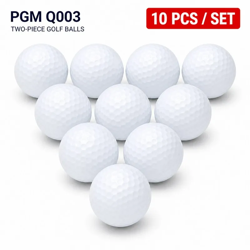 10PCS PGM Surlyn Two-Piece Golf Balls Plain White Putting Practice Balls Decorative Corporate Gifts Not for Course Play Q003