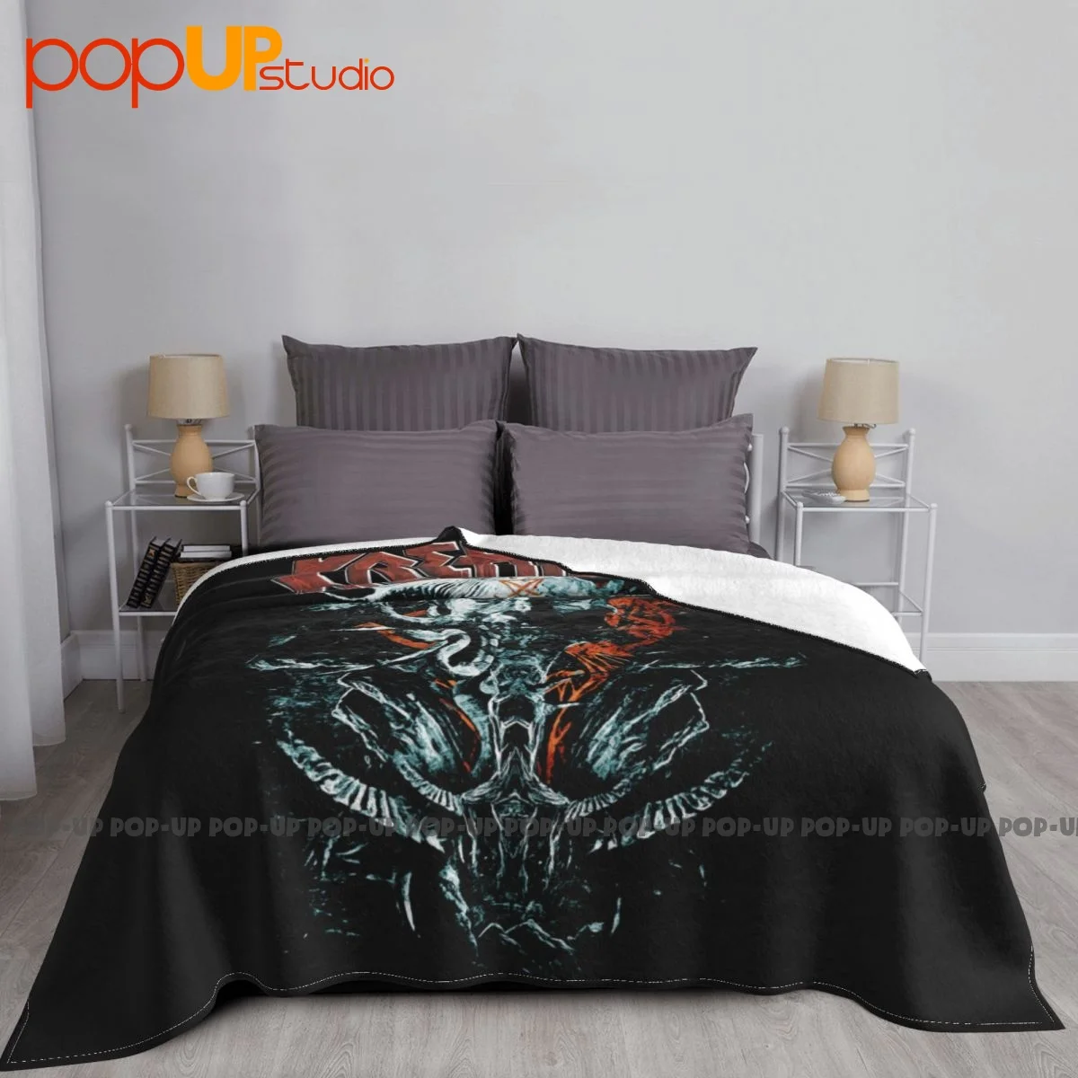 Is Real Kreator Satan P-520 Blanket Soft New Style Coral Fleece Faux Fur Throw Home Decotation