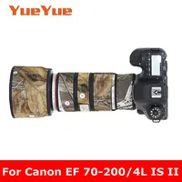 For Canon EF 70-200mm F4 L IS II USM Waterproof Lens Camouflage Coat Rain Cover Lens Protective Case Nylon Guns Cloth