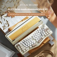 Weika Record Three-Mode Alice Mechanical Keyboard Aluminum Tuotuo 68 With Rgb Customized Gasket Kit Gifts