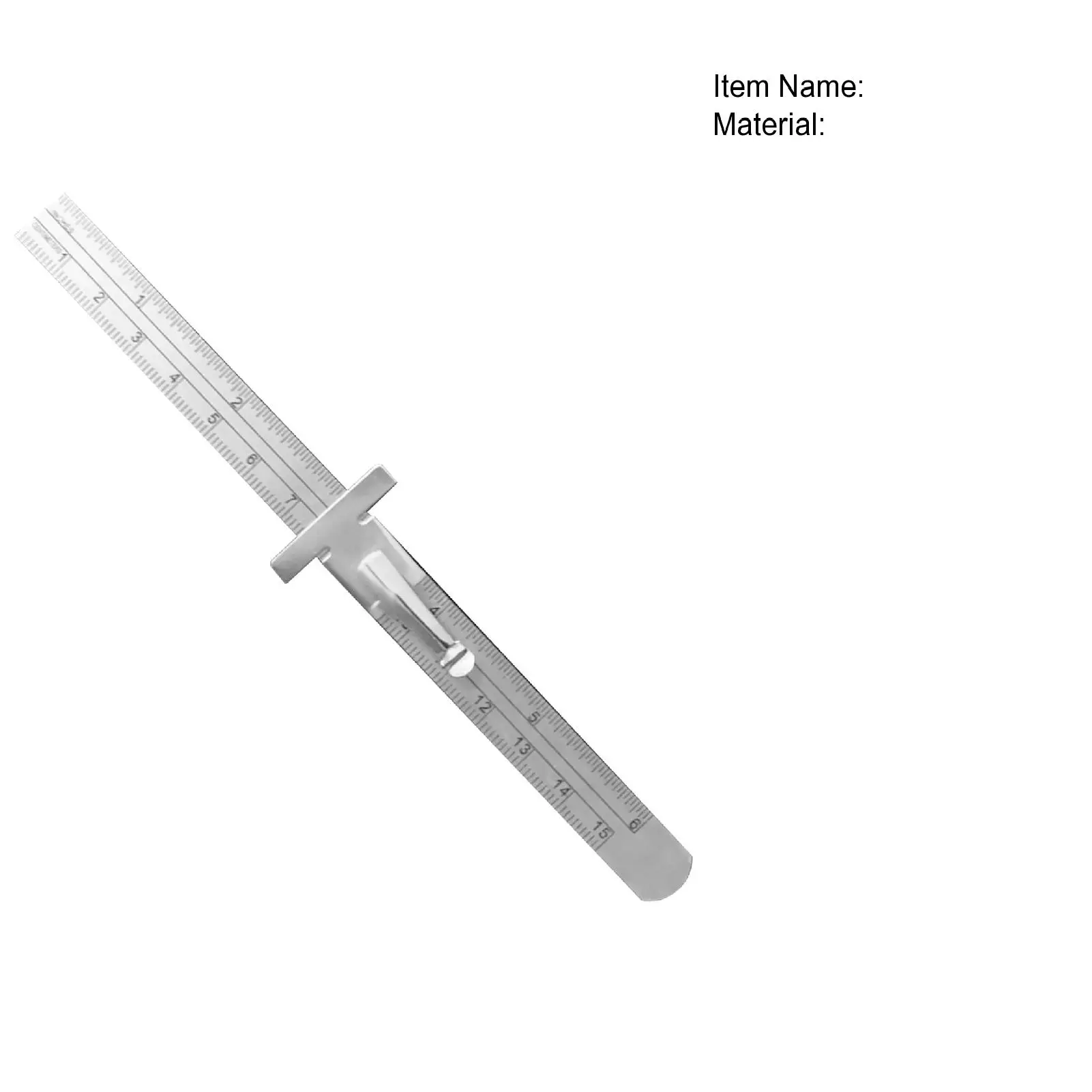 6inch Ruler Precision Stainless Steel Ruler with Clip Depth Height Measuring Tool