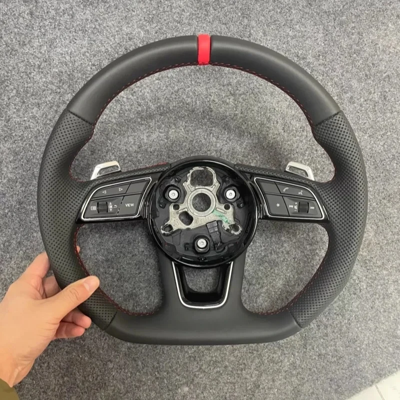 

For Audi Steering Wheel, Perforated Leather Upgrade, Car Interior Accessories for A3 A4 A5 A6 A7 Q3 Q5 Q7 B9 B8 RS4 RS5