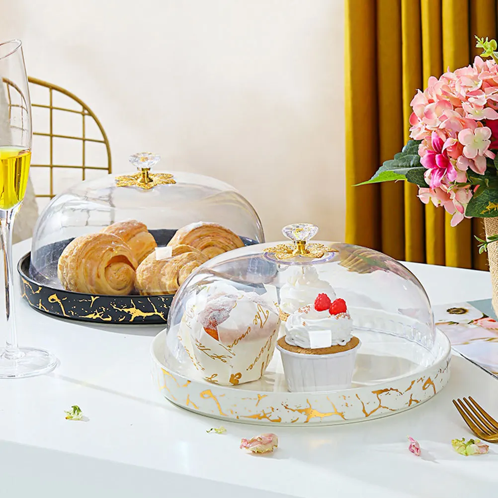 

1Pcs Practical Transparent Dessert Cover Dust-Proof Food Lid for Cake Snack Party Banquet Display Dessert Cover