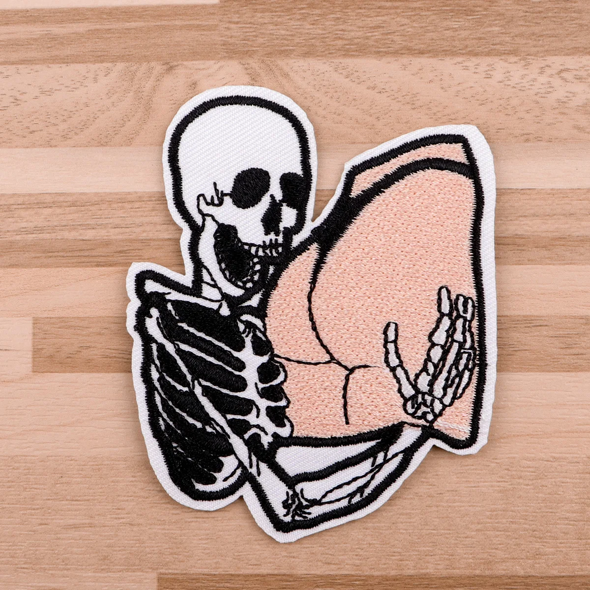 Skull Quotes Embroidery Patch Iron On Patches For Clothing Thermoadhesive Patches For Jackets Sew DIY Sticker Accessories