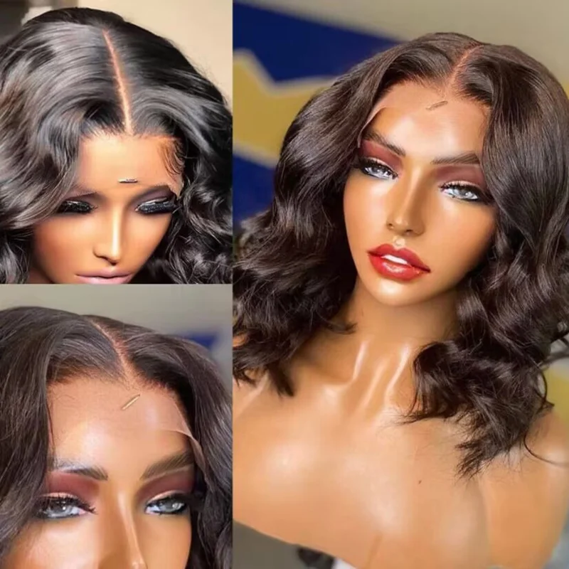 African lace front , middle-parted large curly , medium-long hair wig