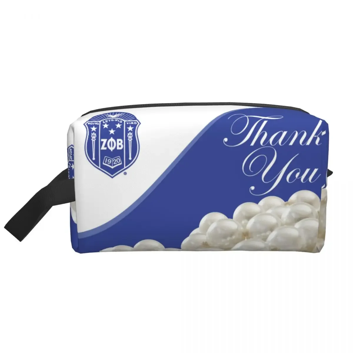 Kawaii Zeta Phi Beta Sorority Travel Toiletry Bag Women Greek Letter 1920 Makeup Cosmetic Organizer Beauty Storage Dopp Kit