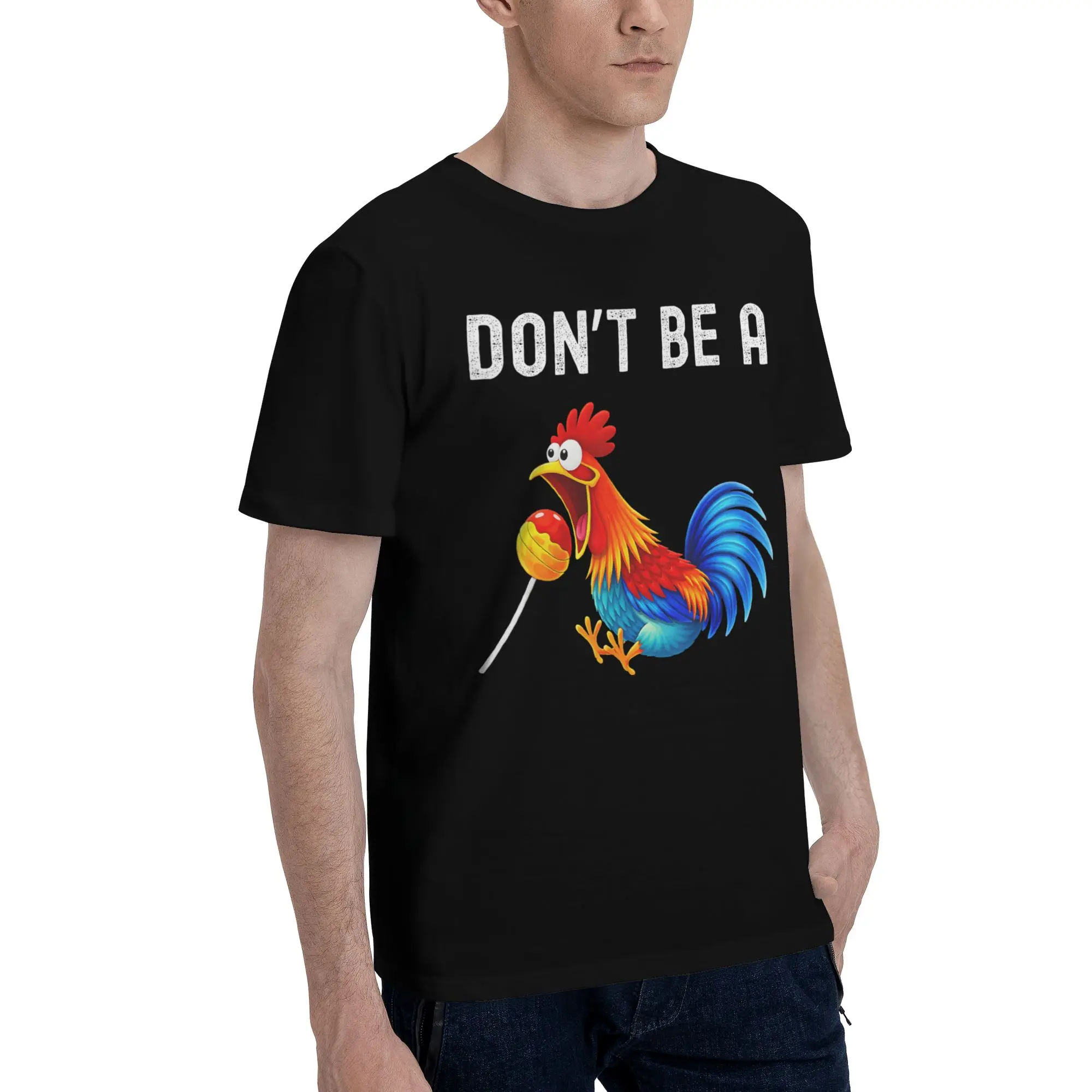 Don't Be A Sucker Funny Chicken Meme Print T Shirts Men Women  Pure Cotton  Tee Shirt Clothing