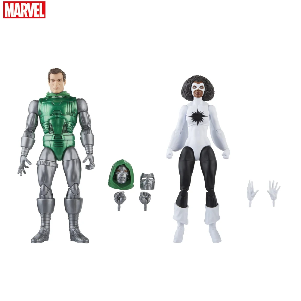 Marvel Legends Series Captain Vs. Doctor Doom, Avengers 60Th Anniversary Collectible 6-Inch Action Figures, 6 Accessories