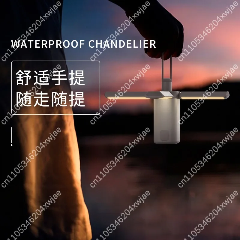 Outdoor Camping Lantern Foldable Handheld Tent Light Rechargeable LED Atmosphere Lamp