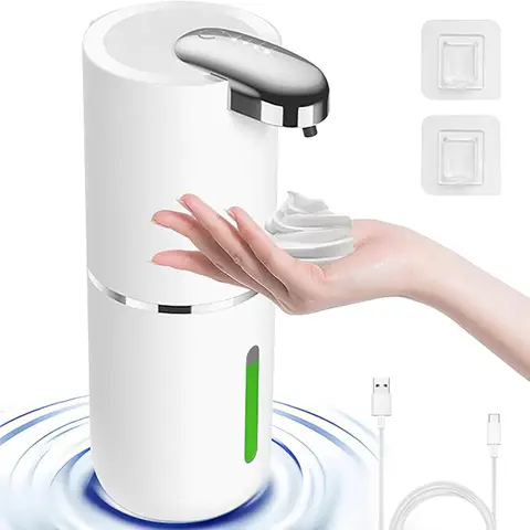 자동 센서 비누 디스펜서 380ml 충전식 비접촉 적외선 유도 폼 손 세탁기 벽걸이형