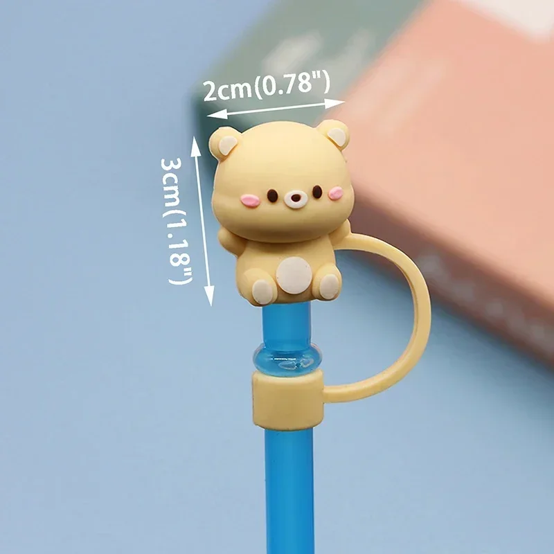 Silicone Sealing Straw Plug Reusable Drinking Dust Cap Cartoon Plugs Tips Cover Suit Kitchen Cup DIY Accessories Wholesale