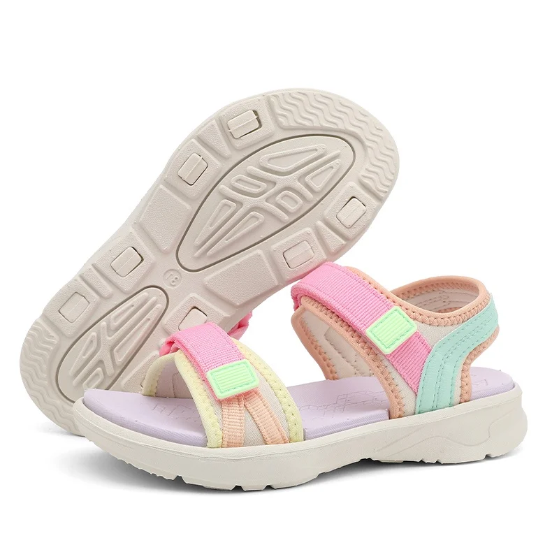 

Children Casual Flat Sandals For Girls Summer Beach Shoes Breathable Comfortable Open Toe Non-Slip Outdoor Kids Walking Sandials