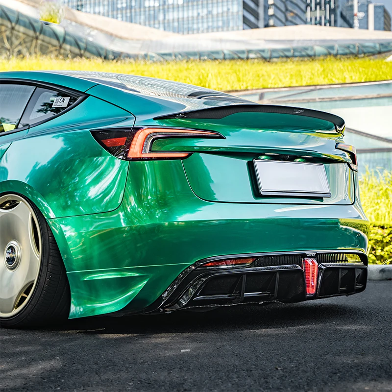 

Для Tesla Model 3 2024 + Yofer Style Задний бампер Боковой уголок Задний спойлер Боковой угловой спойлер Фартук Угловые детали для обновления