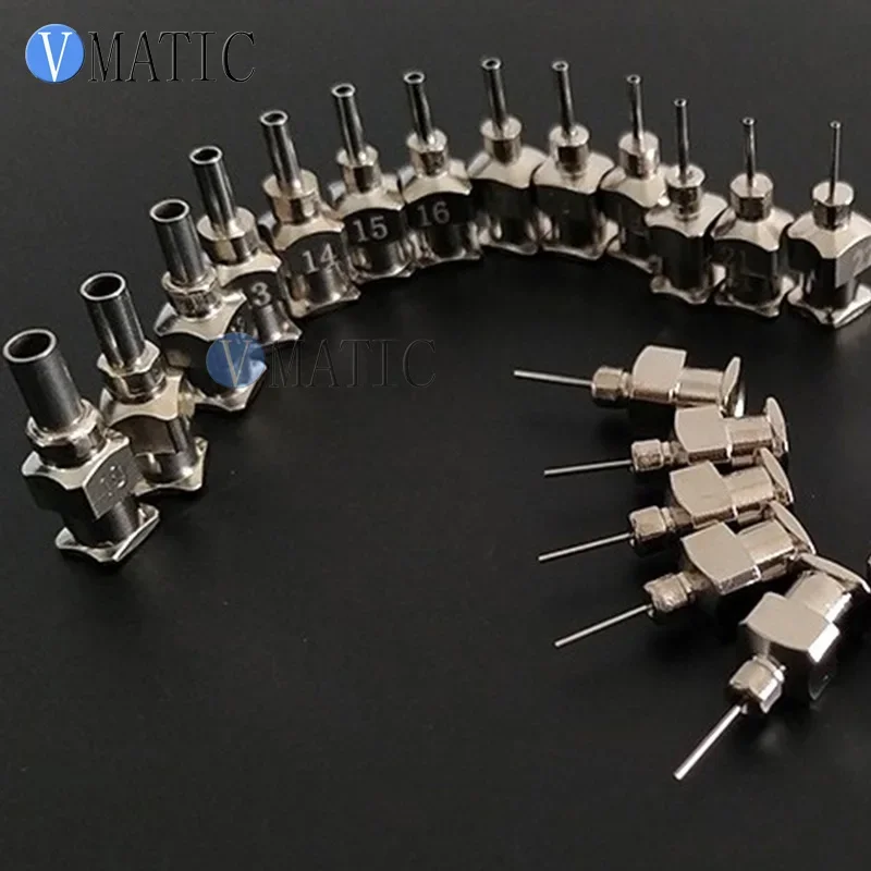 Free Shipping Precision Metal Blunt Stainless Steel Tip 12pcs Liquid Glue Dispensing Syringe Dispenser Needle 1/4 Inch