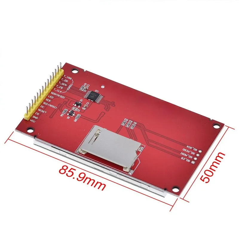 2.8-inch 240x320 TFT Module Driven by For ILI9341 IC with For SPI Interface and Industrial Grade PCB Construction