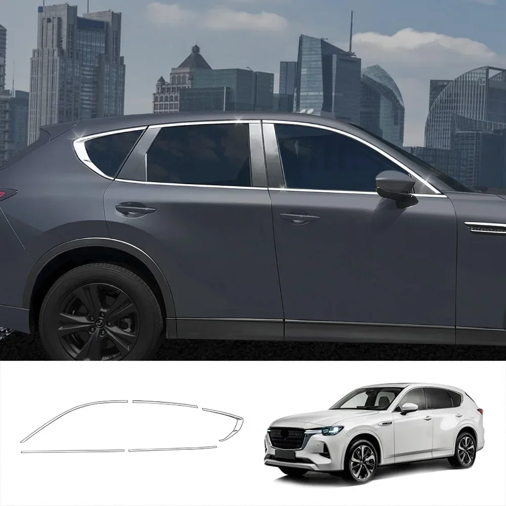 For Mazda CX60 Cx-60 2022 2023 2024 Stainless Steel Car Side Door Body Molding Line Door Anti-scratch Protector Side Styling