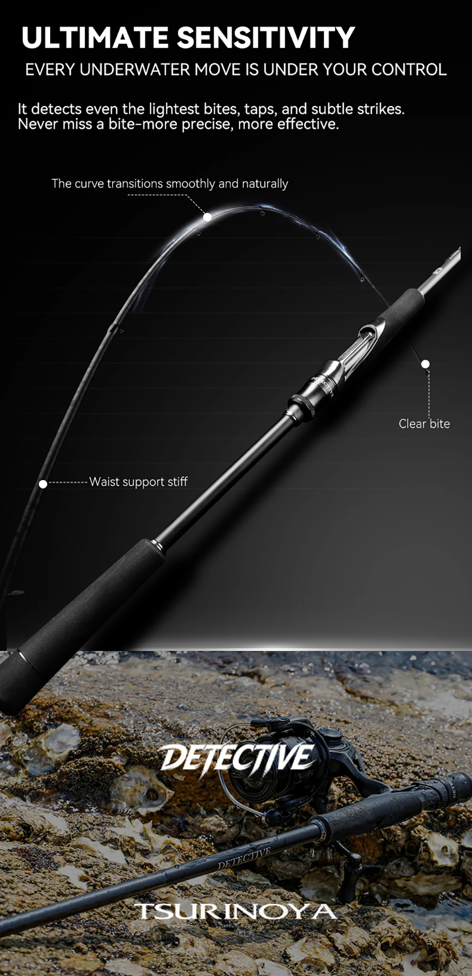 TSURINOYA Ultraleichte Inshore EGI-Rute DETECTIVE S832ML S862ML 93g Hochempfindliche FUJI A Guide Tintenfisch-Oktopus-Angelrute – Detail 10