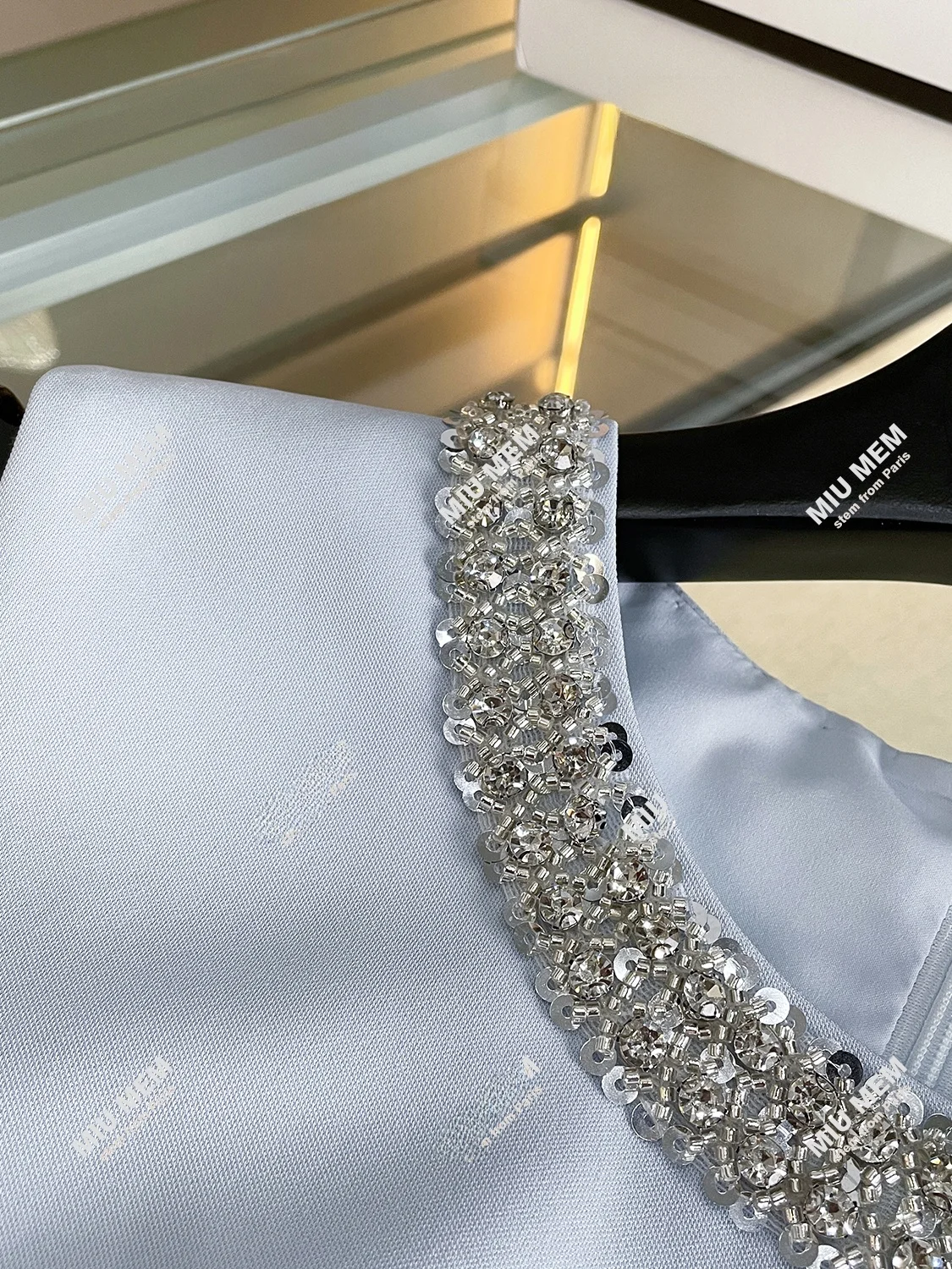 Ele Sommer Damen Dr Gentle Breeze Knot Pailletten Svel Hohe Taille A-Linie Rock Polyesterfaser Alltagskleidung