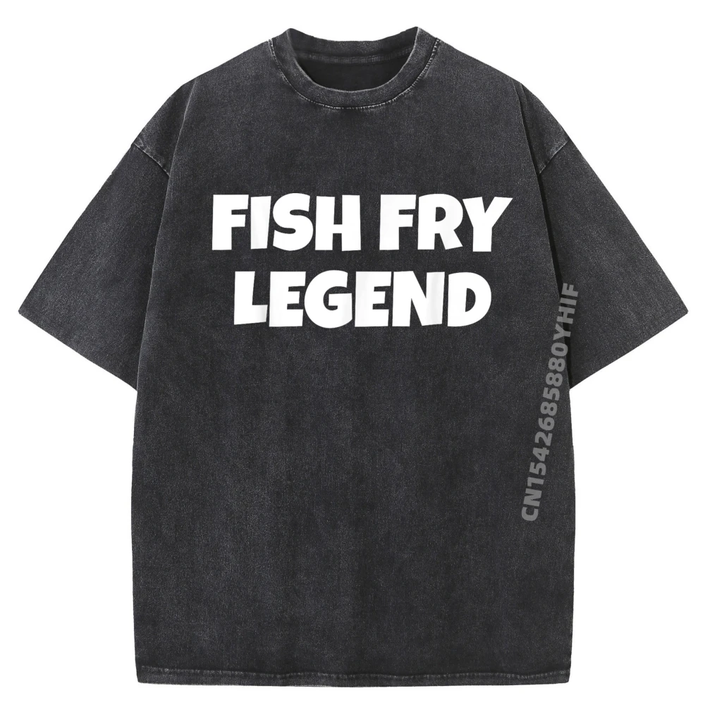 

Футболка Fish Fry Legend Grpahic, мужская одежда, минималистичные потертые футболки, мужская одежда с принтом, повседневная одежда