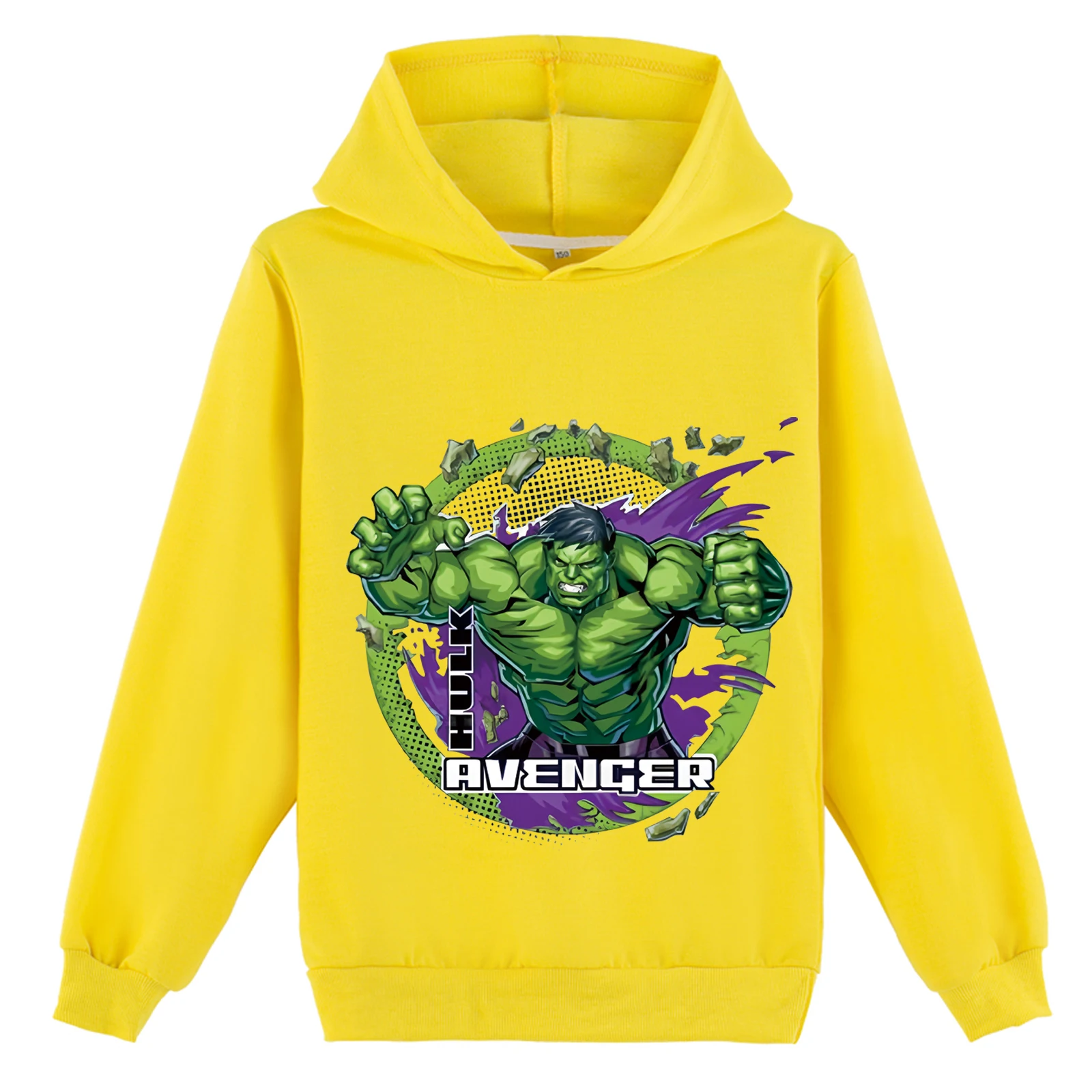 Big Kid Tops met lange mouwen De Hulk losse trui met capuchon, kinderherfstkatoenen sweatshirt in 2-14 jaar oud