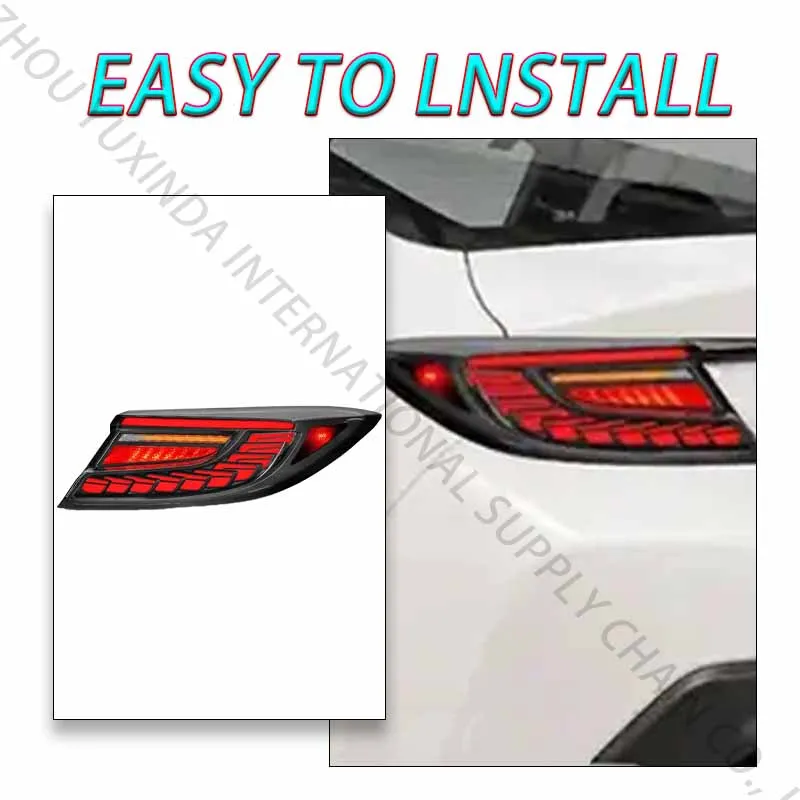 مجموعة المصابيح الخلفية LED للسيارات عدسة حمراء ملحقات المصابيح الخلفية المعدلة لسوبارو BRZ GR86 2021-2024 بالجملة 2022 2023