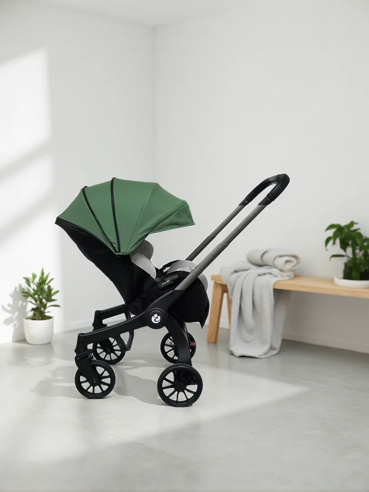 4-in-1 Multifunktionaler Kinderwagen Faltbar mit Autositz Tragbarer Babywagen EU-Lagerbestand 3-in-1 Kinderwagen