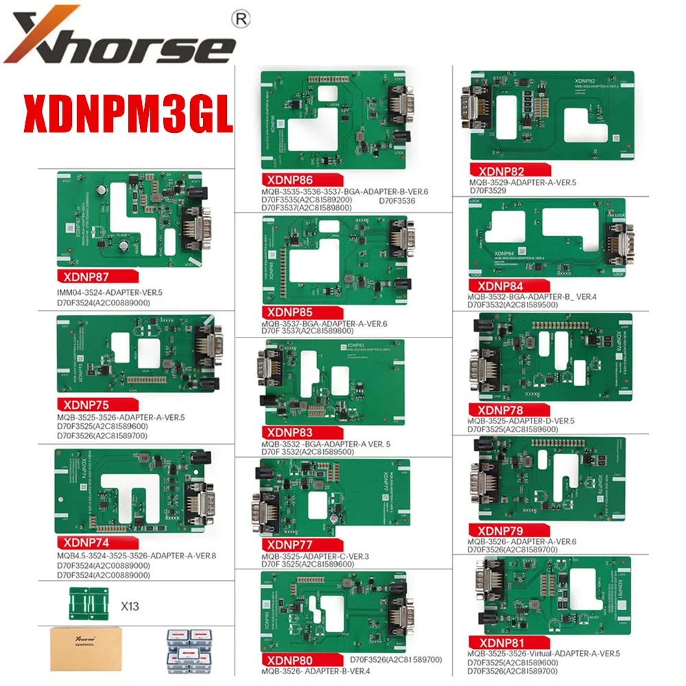 Xhorse-Ensemble complet de grotte MQB48, pas de démontage, pas de soudure, 13, XChrPM3GL