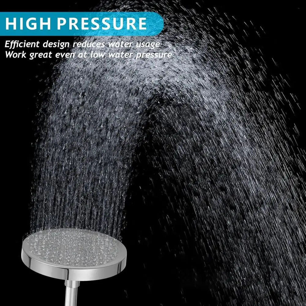 رأس دش مطري بذراع تمديد 11 مرتفعة - تدفق عالي، فاخر حديث، معزز للضغط (دائري، كروم) #3