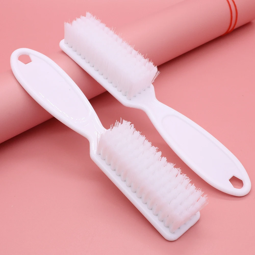 12Pcs Long Handle Plastic Nail Brush Cleaning Remove Dust Powder Cleaner For Acrylic UV Gel Nails Manicure Nail Care Clean Tools