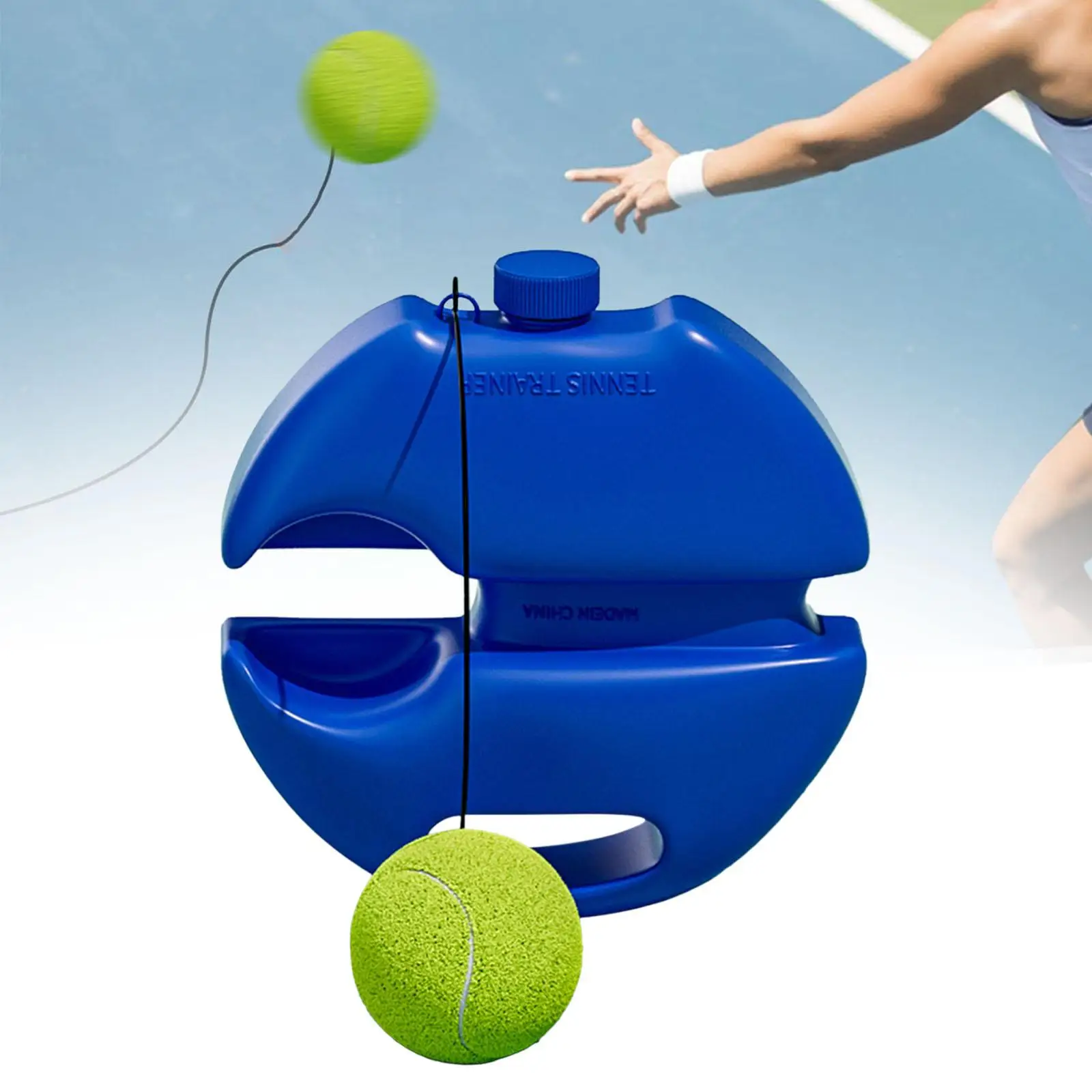 Tennis-Trainer-Ball, einzelner spielender Tennis-Trainer mit Seilball