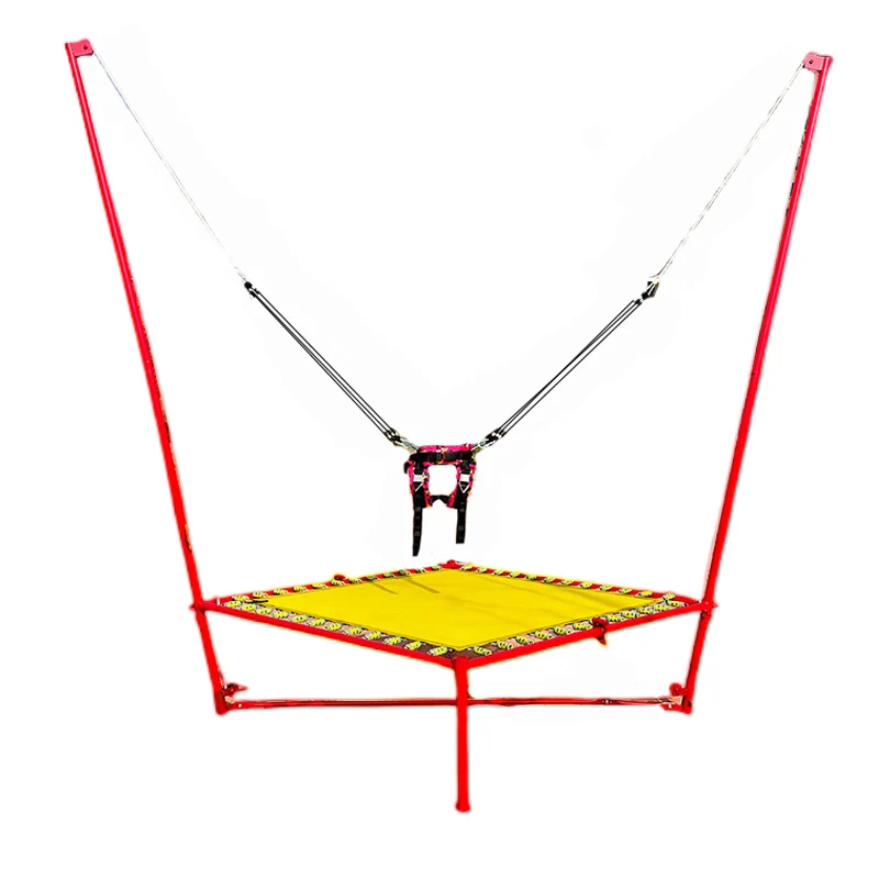 2024 Hot Selling Outdoor Playground Fun Steel Frame Bungee Jumping Children with Spring Bounce Play Equipment Trampolinepromote