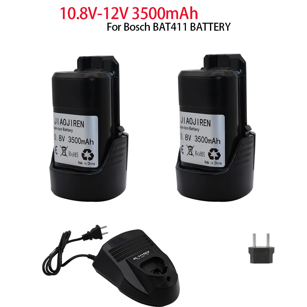 12V/10.8V 3500mAh per Bosch BAT411 Batteria agli ioni di litio ricaricata BAT411A BAT412 BAT412A BAT413 BAT413A e 3.0Ah