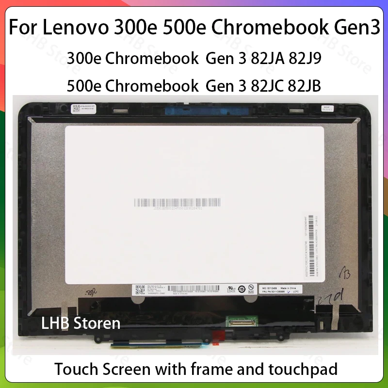 Pantalla Táctil LCD de 11.6 Pulgadas para Lenovo 300e Chromebook Gen 3 82JA 82J9 500e Gen 3 82JC 82JB, Panel de Pantalla para Laptop 5D11C95886