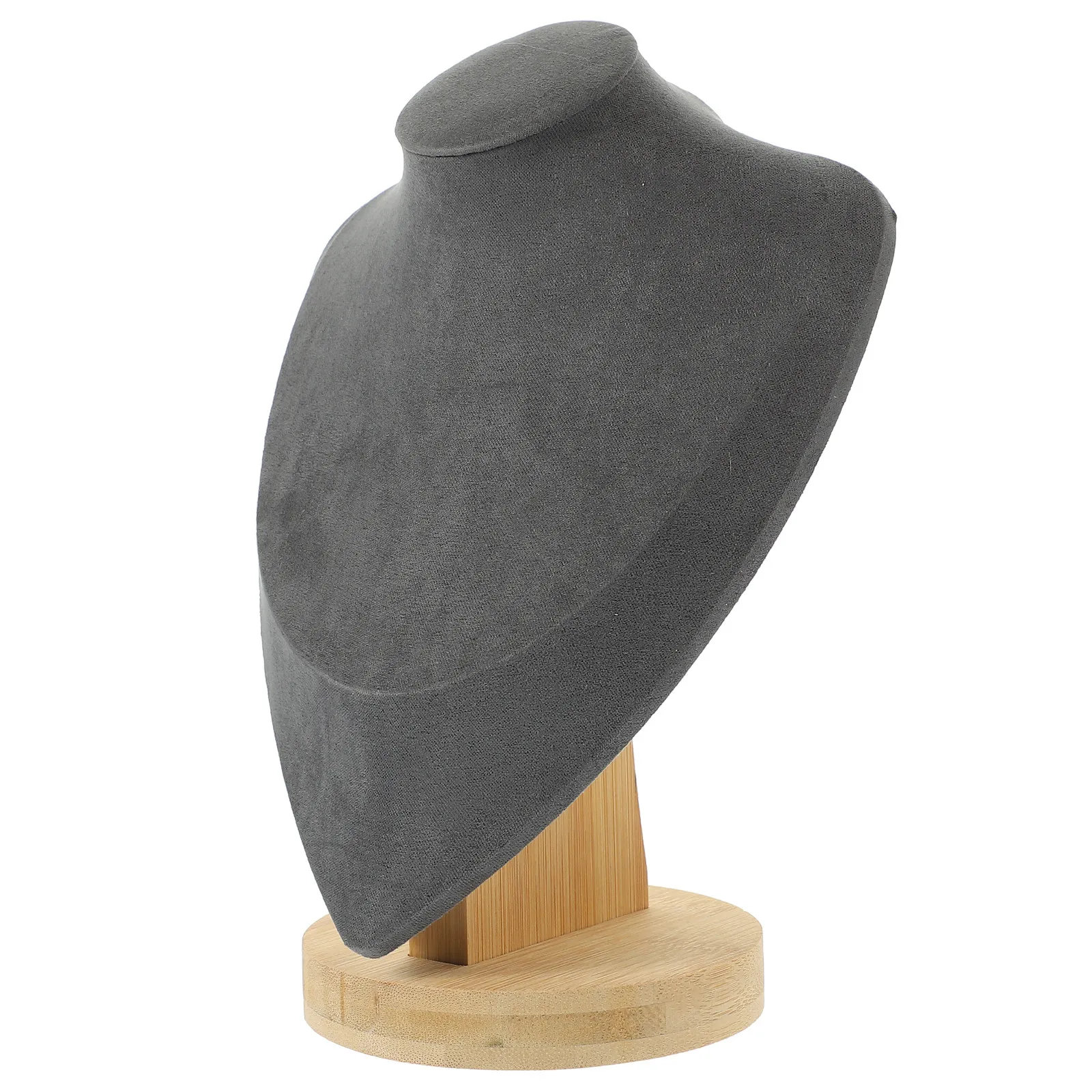 

Бюст-подставка для демонстрации украшений: бамбуковая подставка для ожерелий и кулонов с устойчивым основанием, органайзер для ювелирных изделий, витрина для украшений