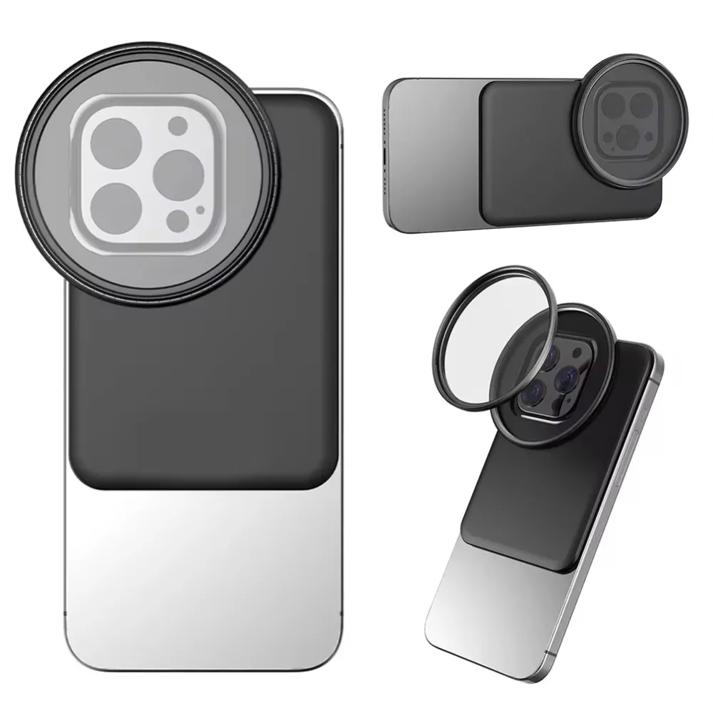 

67mm Camera Filter Magnetic Phone Filter Adapter Magnetic Suction Ultra-Thin Phone Filter Holder for iPhone 15 14 13 12 Pro Max
