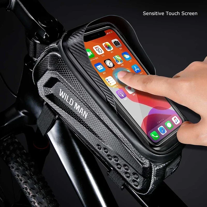

Hard Case Bicycle Bag Universal Bike Rack Bag with Touch Screen Shockproof Cycling Storage Equipment for All Bikes