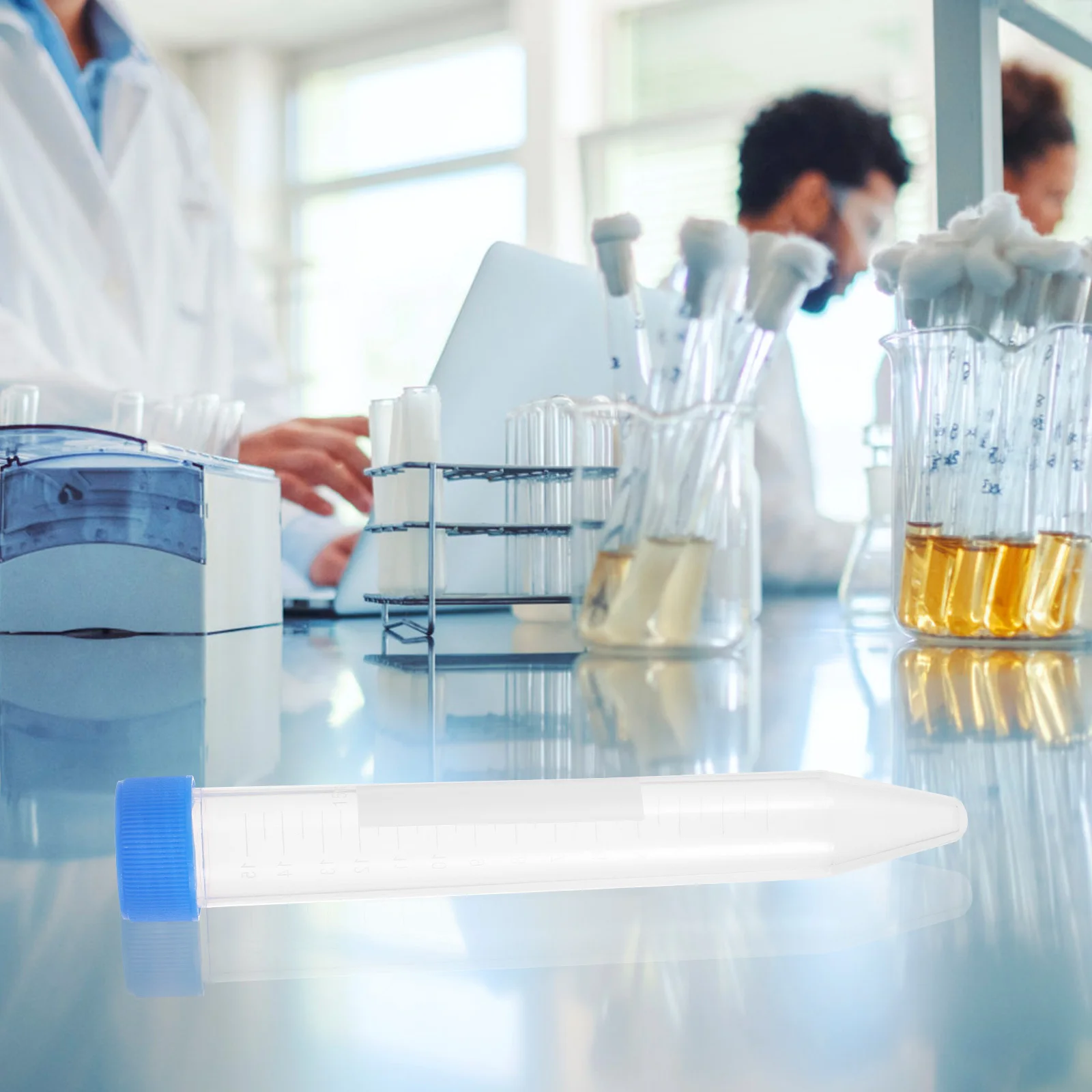 

50pcs 15Ml Centrifuge Tubes Plastic Laboratory Test Tube For Science Experiment Clear Scale Precision Measurement Centrifuge