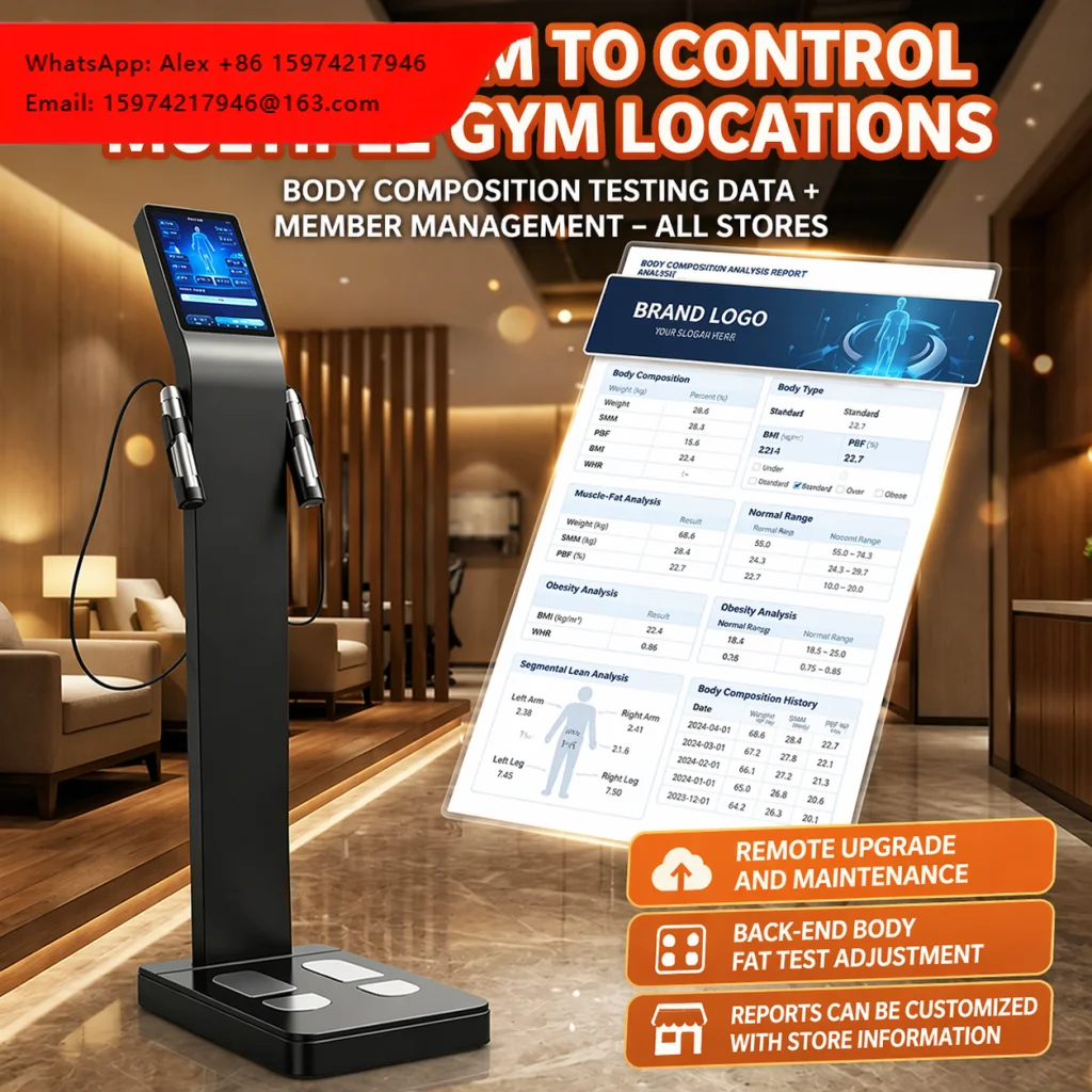 Newest AI Smart Professional 8 Electrode Electric Body Scanner Health Composition Body Analyzer Smart Weight Scale