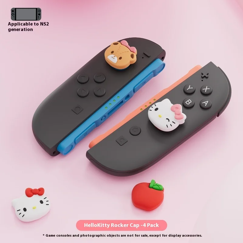 

I Really Want The New Kuromi Hellokitty Switch 2nd Generation Protective Casing Ns2 Cartoon Cute Joystick Cap Anime Peripheral