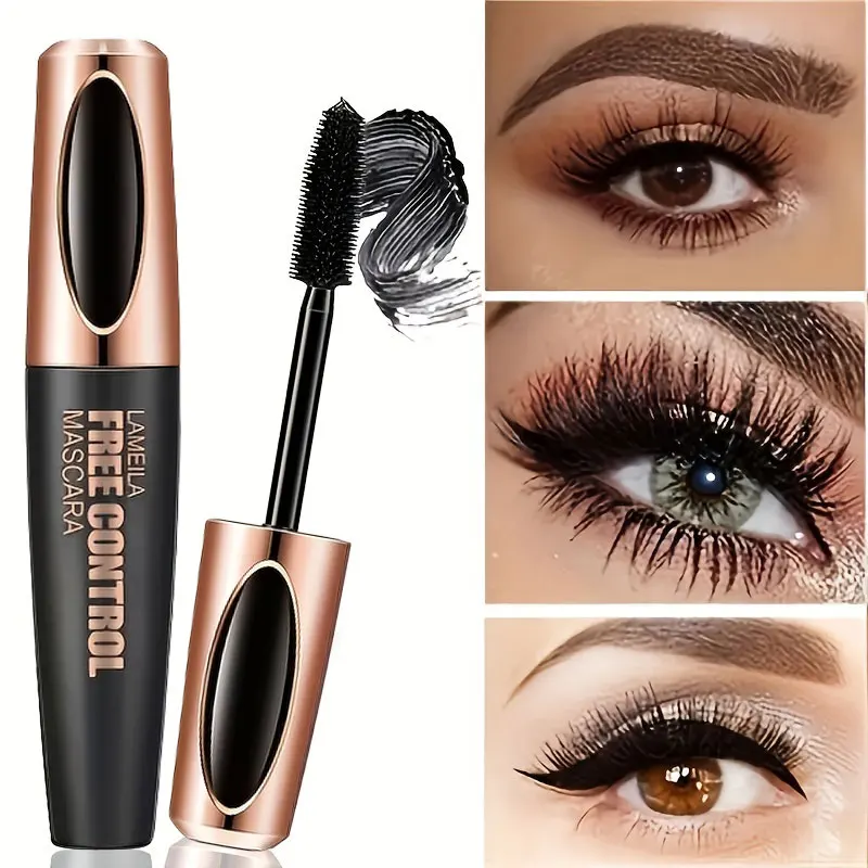 Mascara à cils en Fiber de soie 8d, imperméable, épais, allongeant, bouclé, longue Extension noire