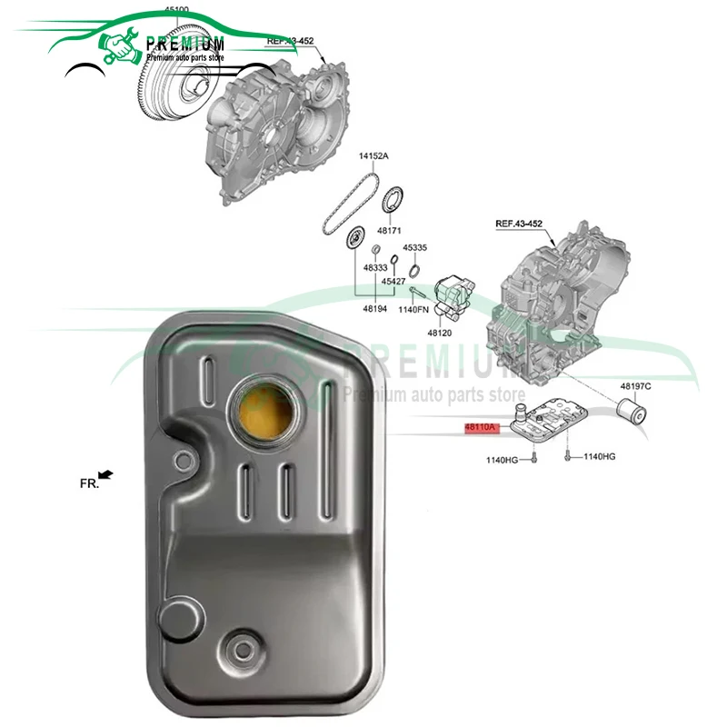 481482H000 48148-2H000 C0GF1 مرشح يناسب هيونداي ix25 إلنترا ميسترا فيرنا أكسنت المكان كيا K3 KX3 Seltos KX1 فورتي ريو CVT