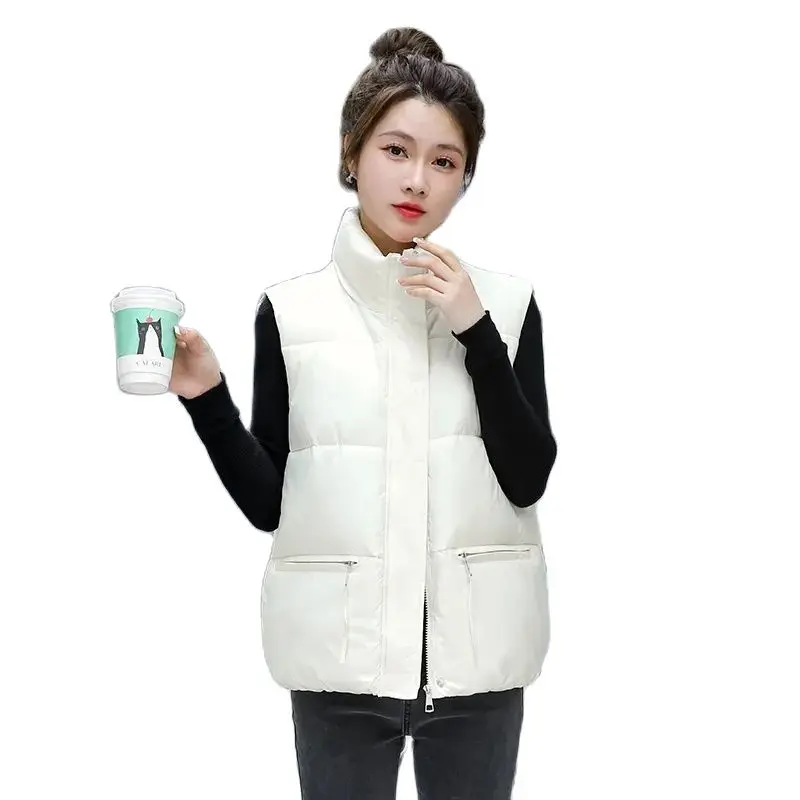 

Women‘s Down Cotton Vest Waistcoat 2023 New Autumn Winter Jacket Parker Korean Snowy Warm Sleeveless Cotton Outerwear Tops