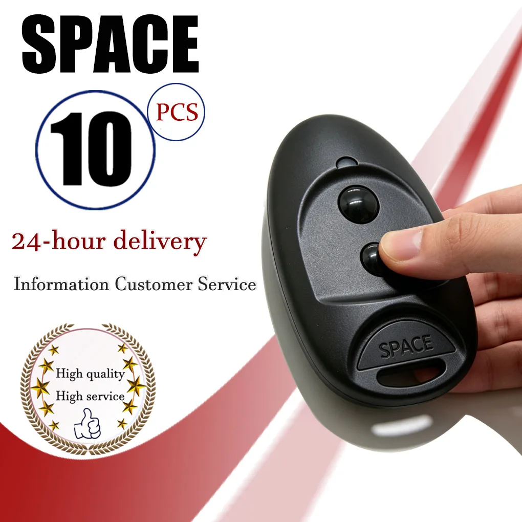 10PCS SPACE SP2 Rolling Code Garage Door Remote Control 433.92MHz 2 Button Universal Gate Opener Transmitter for Sliding Gate Ro