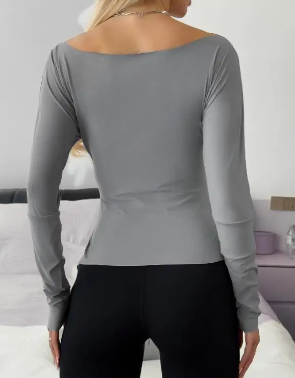 

Women's Long Sleeve Vest T-Shirt Autumn Winter Sexy Elegant Casual Spicy Girl Style Solid Color Fashion